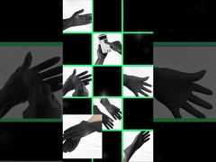 Перчатки черного латекса взрослых детей устранимые с текстурированными кончиками пальца