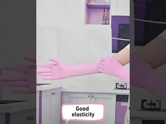 Гибкие прочные розовые синтетические нитриловые перчатки нераздражающие нитриловые защитные перчатки